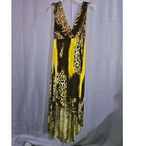 Julia, Yellow, Brown, Cream, Dress, Size: M/L